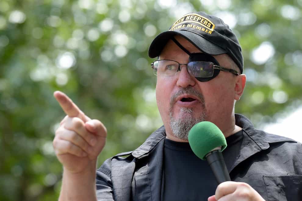 Stewart Rhodes, founder of the citizen militia group known as the Oath Keepers, has been jailed (AP Photo/Susan Walsh, File)