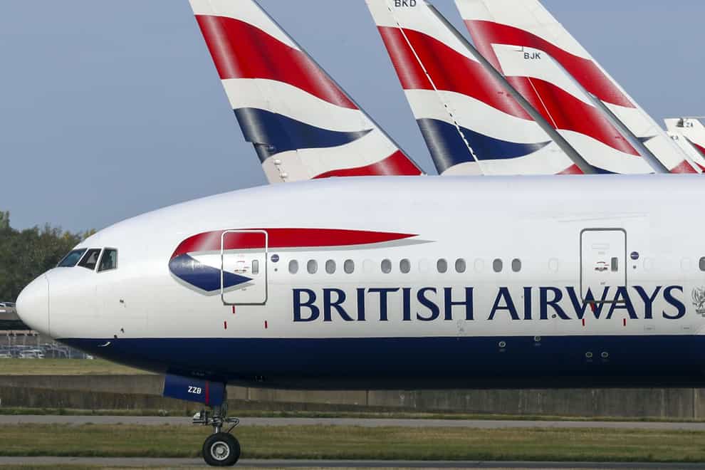 British Airways has apologised after an IT issue caused the cancellations of domestic and European flights on Thursday, as Britain heads into the Bank Holiday weekend (Steve Parsons/PA)