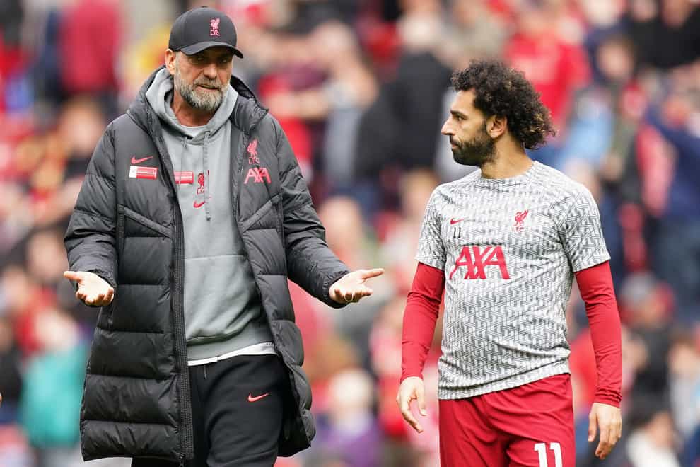 Jurgen Klopp and Mohamed Salah both concede Liverpool have underperformed this season (Mike Egerton/PA)