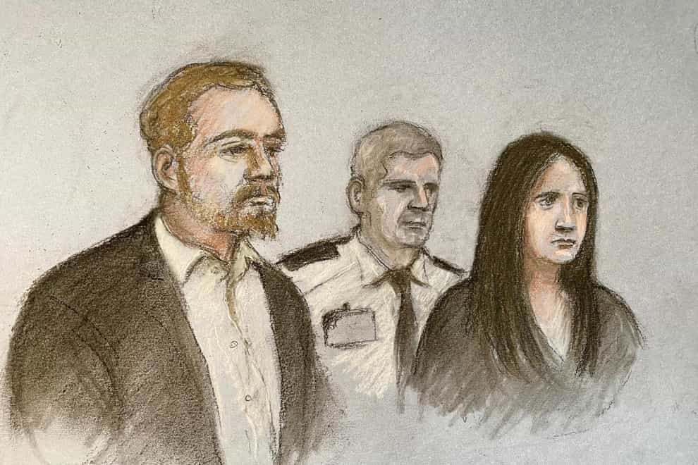 Stephen Boden (left) and Shannon Marsden during their trial (Elizabeth Cook/PA)
