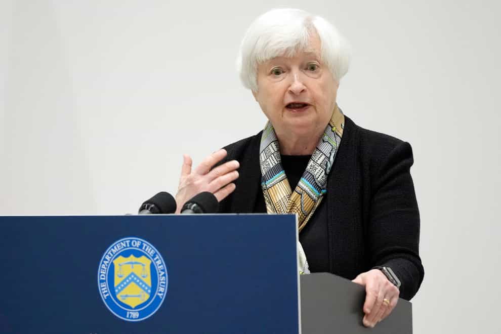 US Treasury Secretary Janet Yellen (Shuji Kajiyama/AP/PA)