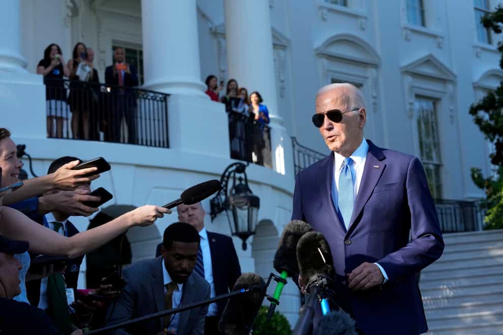 President Joe Biden said a deal to resolve the US government’s debt ceiling crisis was ‘very close’ as he left for Camp David (Susan Walsh/AP)