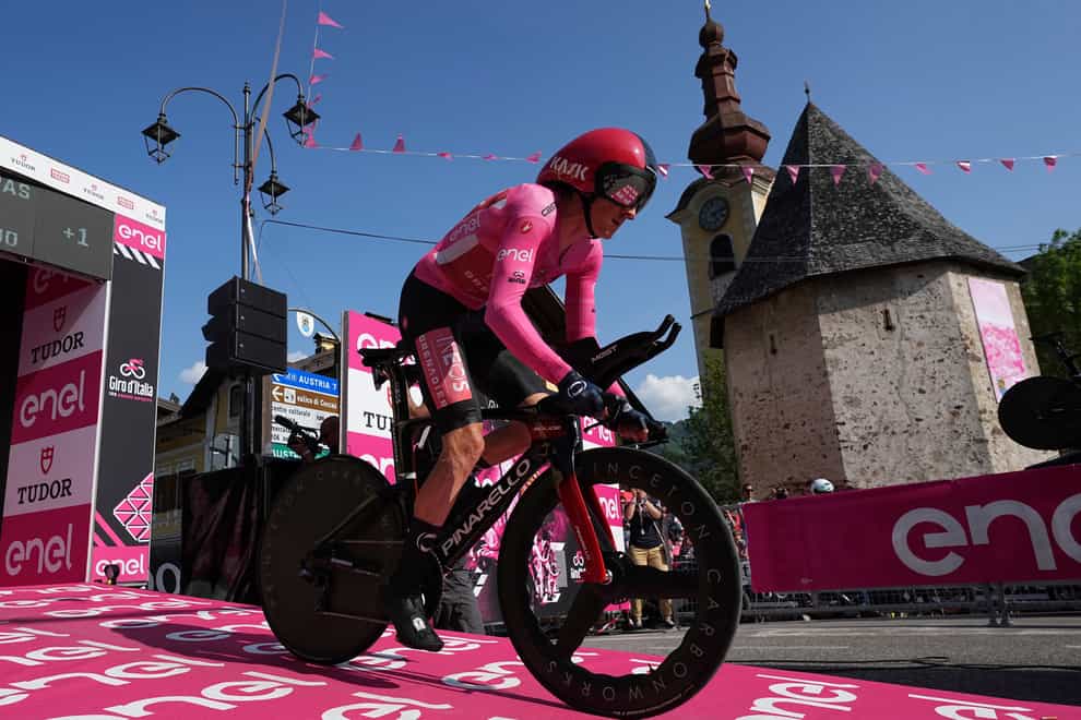Geraint Thomas lost his grip on pink on the penultimate day of the Giro d’Italia (Gian Mattia D’Alberto/AP)