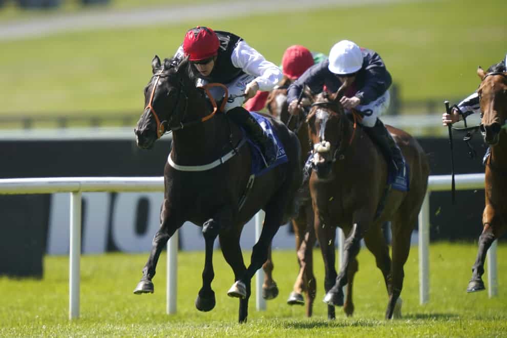 Just Beautiful ridden by WJ Lee wins The Lanwades Stud Stakes at Curragh Racecourse (Niall Carson/PA)