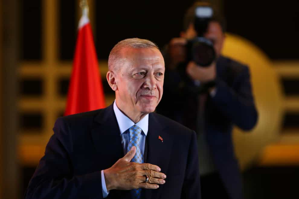 Turkish President and People’s Alliance’s presidential candidate Recep Tayyip Erdogan (AP)