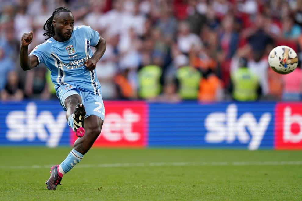 Coventry have condemned racist abuse towards Fankaty Dabo after play-off final penalty miss (John Walton/PA)