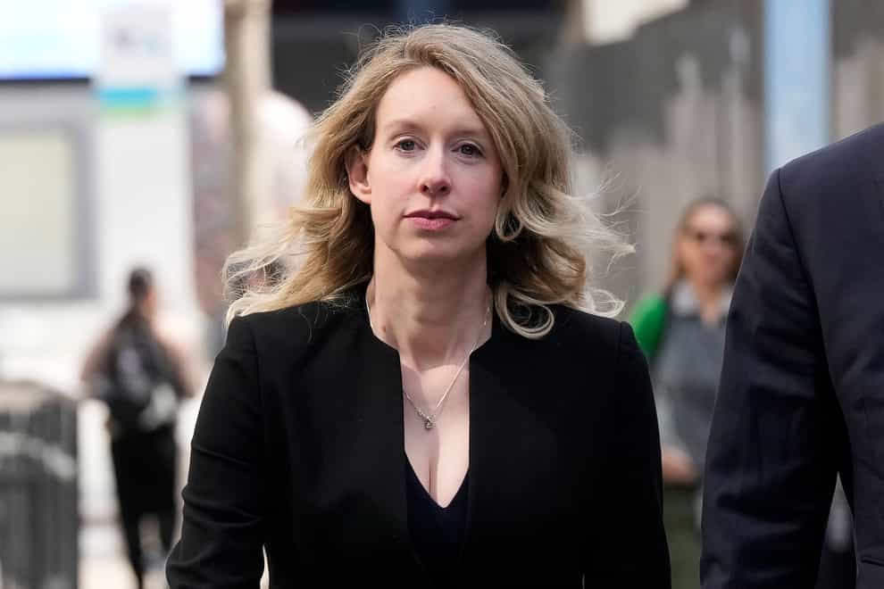 Former Theranos CEO Elizabeth Holmes leaving court in San Jose, California, on March 17, 2023 (Jeff Chiu/AP/PA)