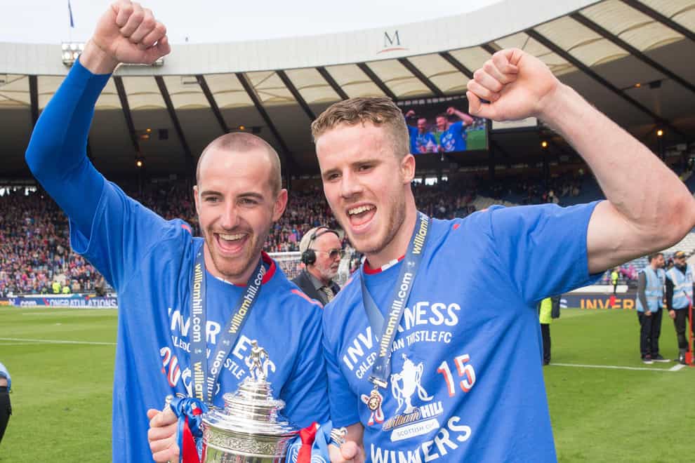 James Vincent (left) scored the winner in the 2015 Scottish Cup final (Jeff Holmes/PA)
