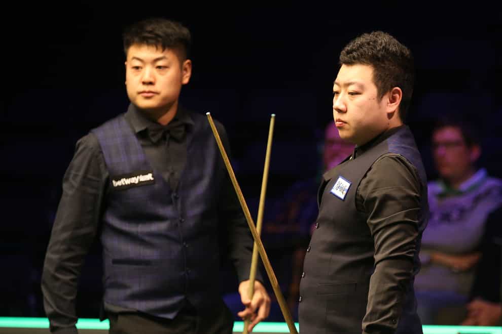 Li Hang (right) and Liang Wenbo have been banned from snooker for life (Nigel French/PA).