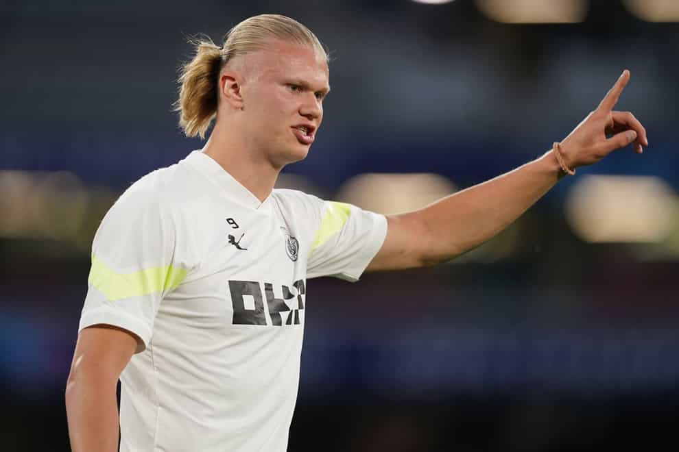 Erling Haalands says he can feel the pressure ahead of the Champions League final (Martin Rickett/PA)
