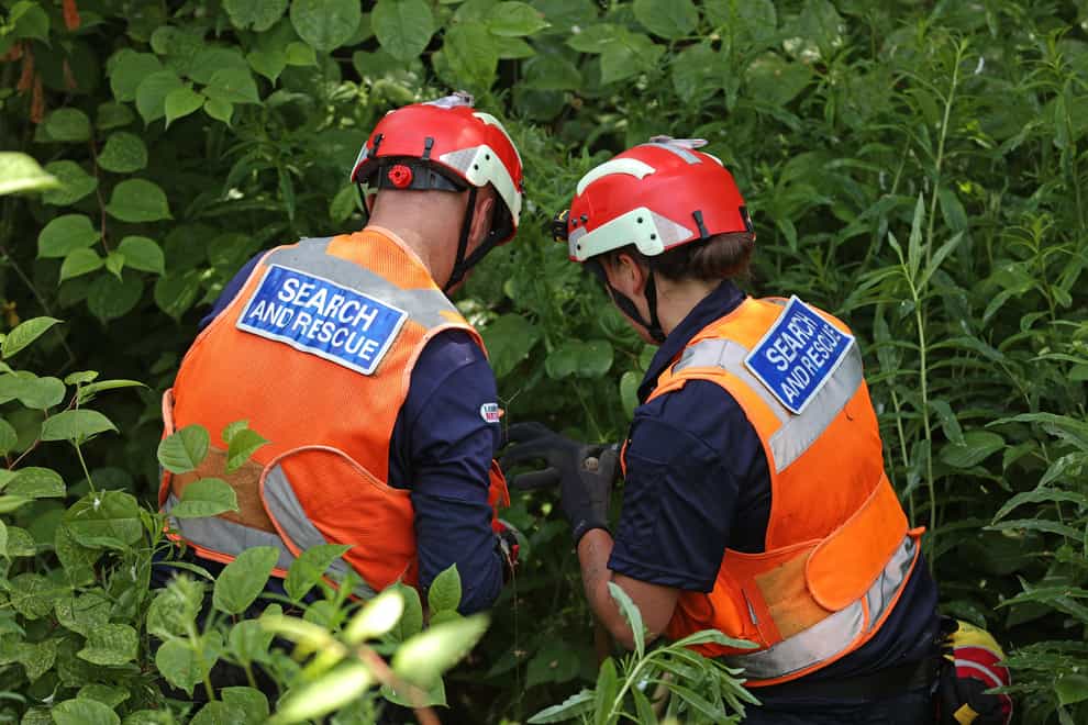 The Community Search and Rescue organisation has been assisting police in the operation (Liam McBurney/PA)