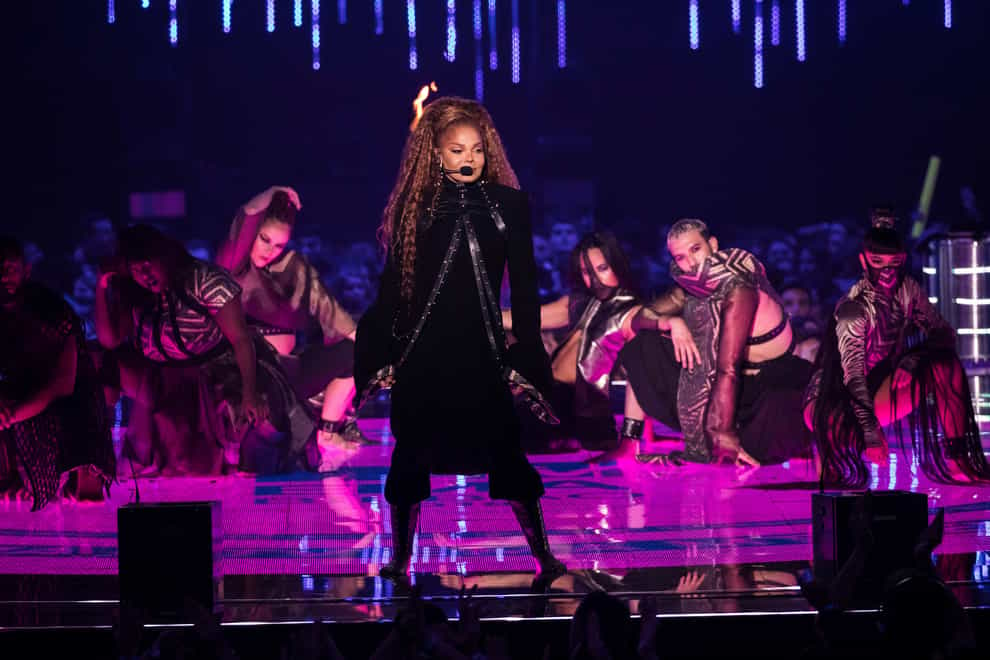 Singer Janet Jackson performs in Spain in 2018 (Vianney Le Caer/Invision/AP)