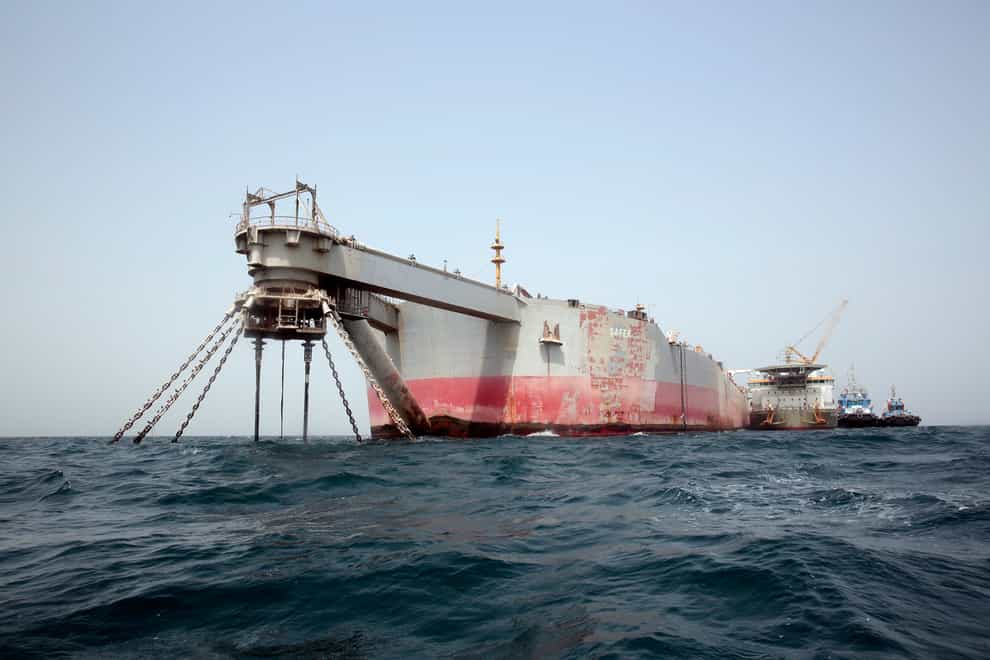 The Safer tanker is in danger of sinking (Osamah Abdulrahman/AP)