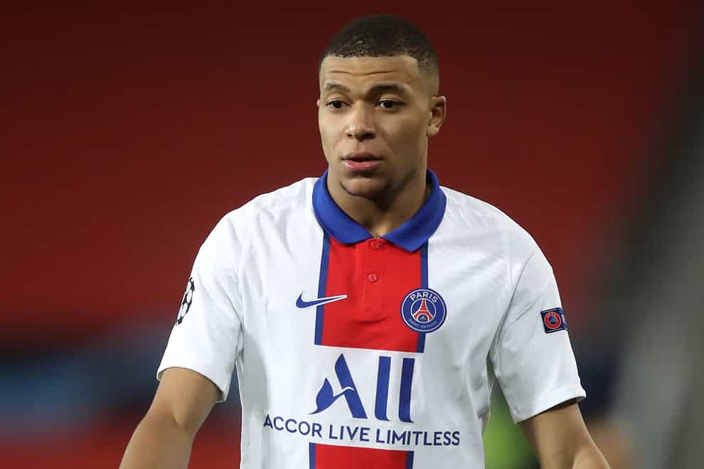 Paris St Germain’s Kylian Mbappe has reportedly told the club he will not sign a new contract (Martin Rickett/PA)