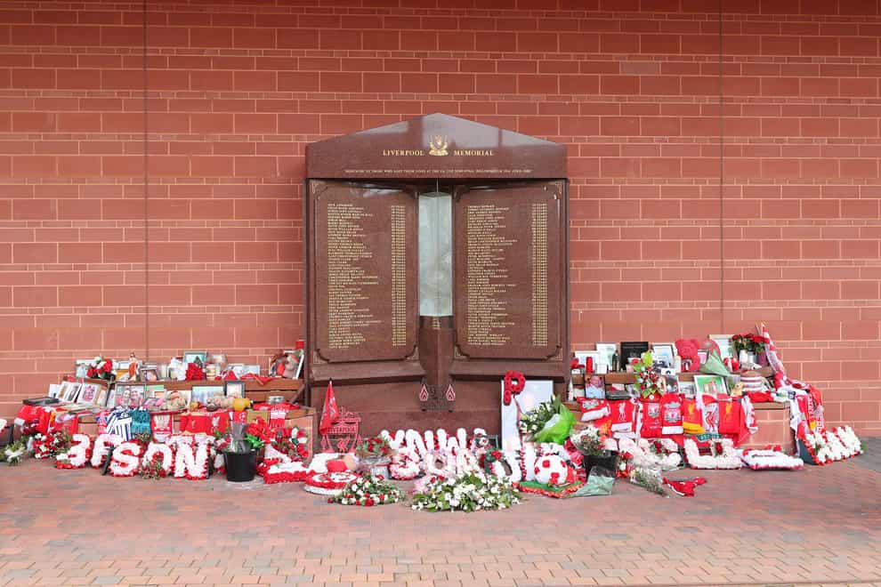 The Hillsborough Memorial outside Anfield (Peter Byrne/PA)