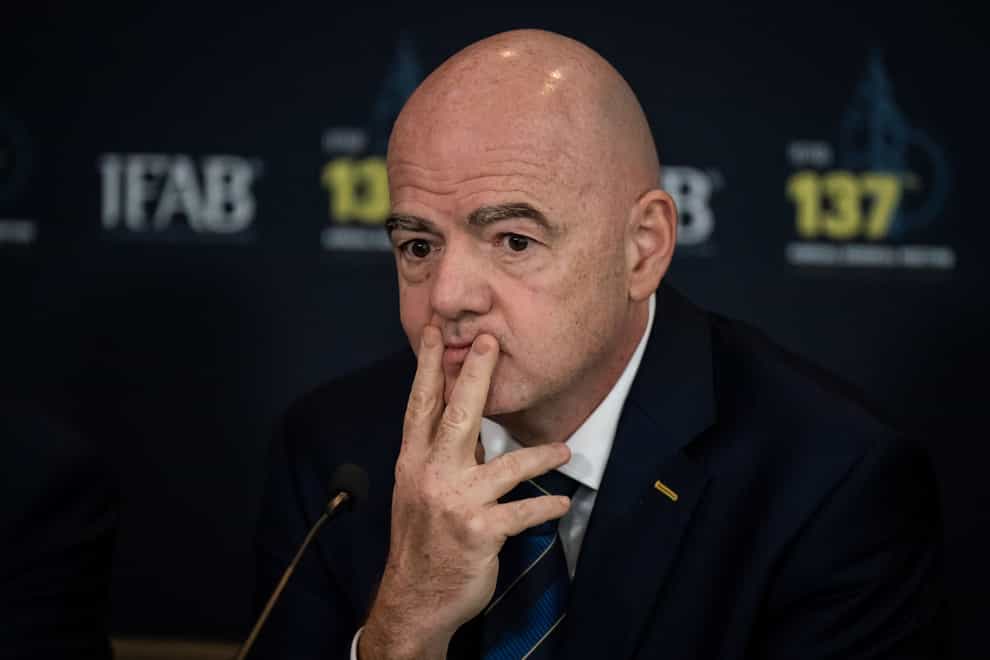 FIFA president Gianni Infantino met with Vinicius Junior to discuss racism (Aaron Chown/PA)