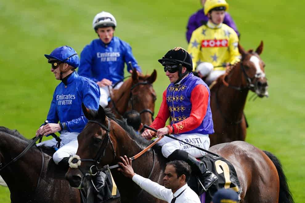 Circle of Fire ridden by Ryan Moore goes to post ahead of the Newmarket Stakes on day one of The QIPCO Guineas Festival at Newmarket Racecourse. Picture date: Friday May 5, 2023. (David Davies/PA)