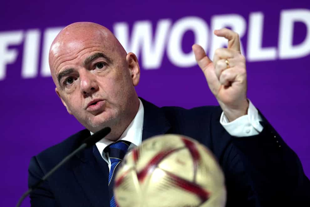 FIFA president Gianni Infantino has said referees should stop matches where there are incidents of racism (Nick Potts/PA)