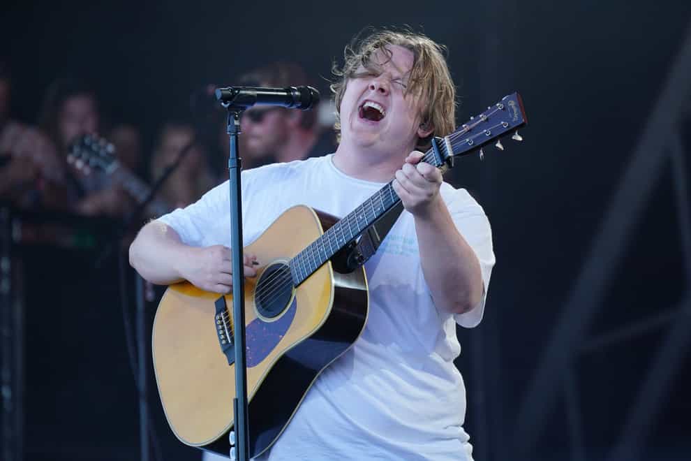 Lewis Capaldi performing on the Pyramid Stage, at the Glastonbury Festival (Yui Mok/PA