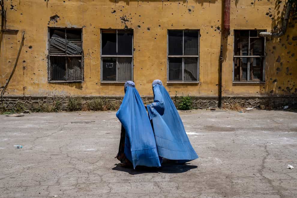 The leader of the Taliban said his government in Afghanistan has taken the necessary steps for the betterment of women’s lives (Ebrahim Noroozi/AP)