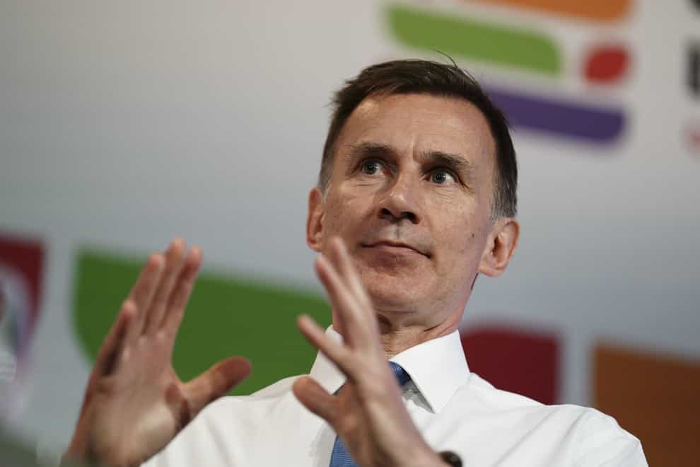 Chancellor Jeremy Hunt said ‘it is taking too long for the increases in interest rates to be passed on to savers’ (Jordan Pettitt/PA)