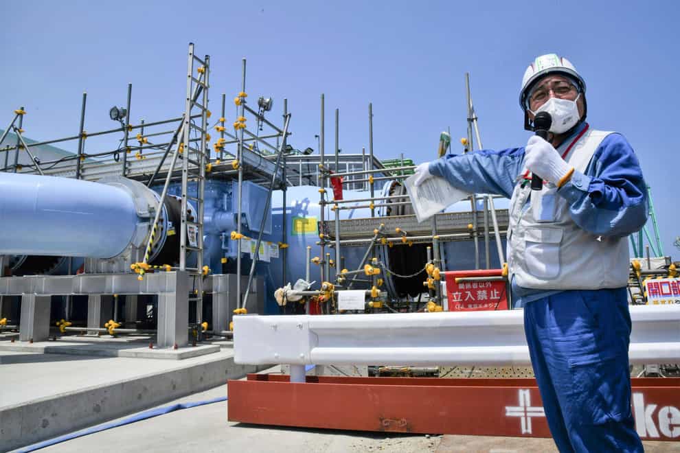 Treated radioactive wastewater is scheduled to be released from the wrecked Fukushima nuclear plant (Kyodo News via AP)