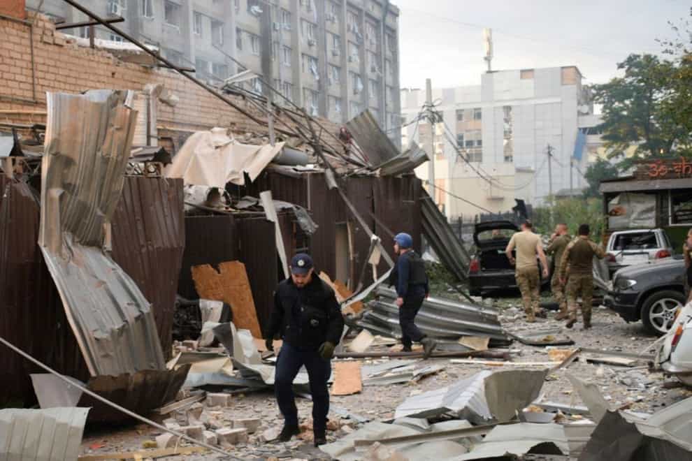 The Russian missile struck a restaurant in Kramatorsk (National Police of Ukraine via AP)
