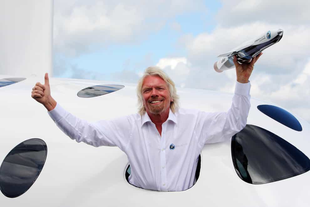 British billionaire Sir Richard Branson’s Virgin Galactic completed a 90-minute space flight (Steve Parsons/PA)