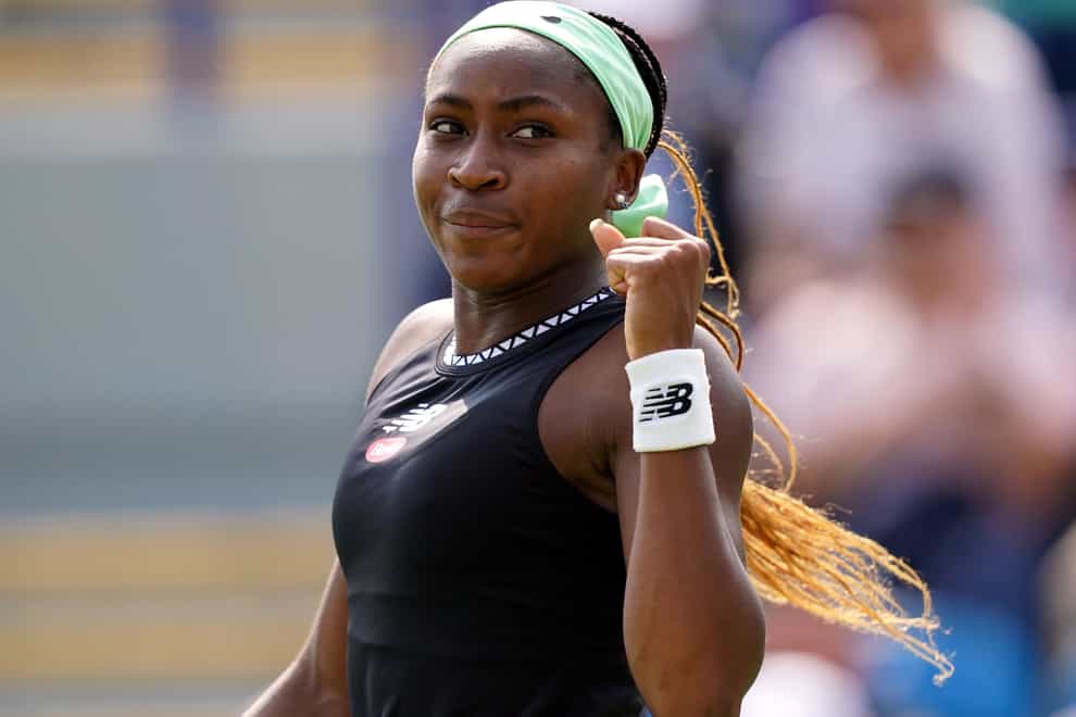 Coco Gauff is the highest-ranked player remaining in the Rothesay International at Eastbourne (Gareth Fuller/PA)