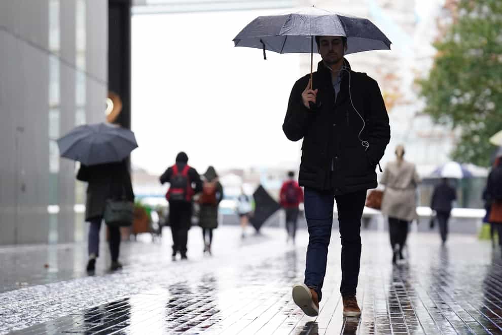 <p>More rain is expected today (James Manning/PA)</p>