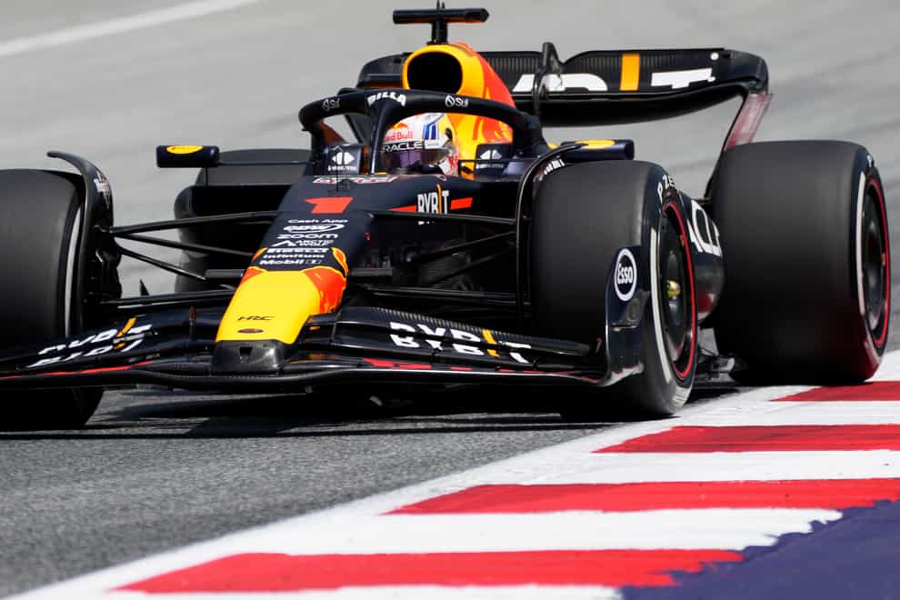 Max Verstappen finished fastest in practice (Darko Bandic/AP)