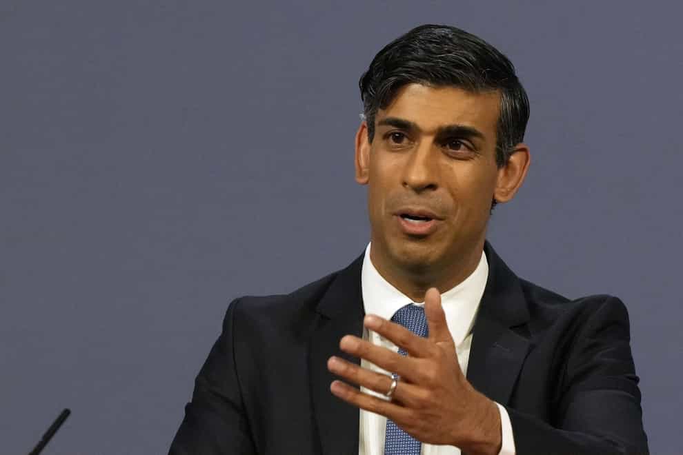 Prime Minister Rishi Sunak during a press conference in Downing Street in London. Picture date: Friday June 30, 2023. (Frank Augstein/PA)