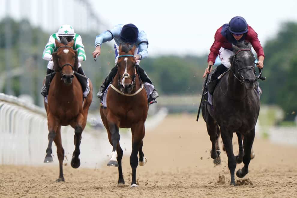 Tiber Flow (right) winning the Chipchase Stakes at Newcastle (Tim Goode/PA)