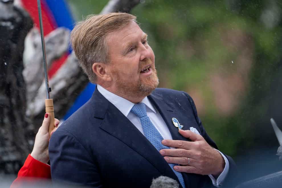 Dutch king Willem-Alexander apologised for the royal house’s role in slavery (Pool/AP)