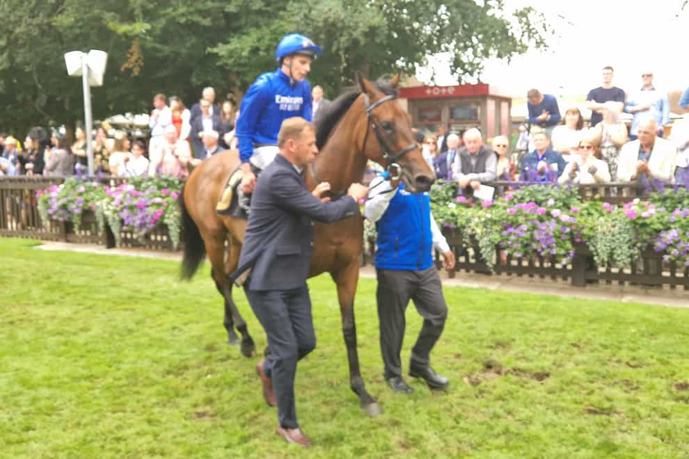 Dance Sequence was an eyecatching winner of the Blandford Bloodstock Maiden Fillies’ Stakes under William Buick (Simon Milham/PA)