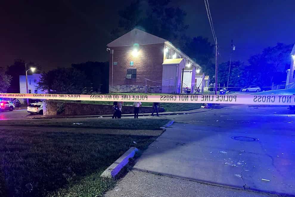 Police say a number of people were killed and dozens were wounded in a mass shooting that took place during a block party just after midnight (Baltimore Police Department via AP)