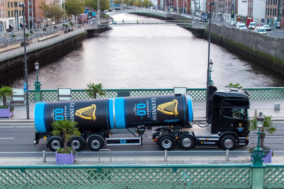 Guinness will almost triple production of its zero-alcohol brand in response to a growing consumer taste for non-alcoholic drinks (Aerial Photography Ireland/Andres Poveda/PA)