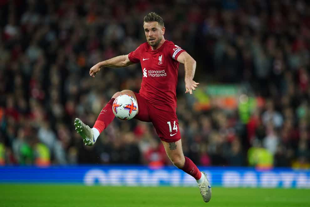 Liverpool’s Jordan Henderson has been linked with a move to Steven Gerrard’s new club (Peter Byrne/PA)