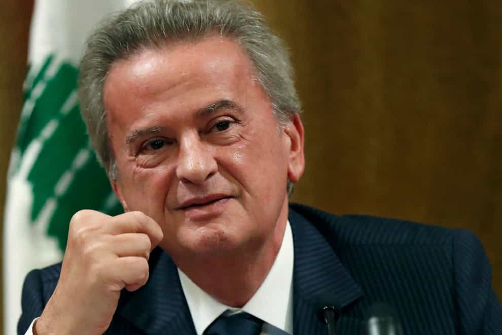 A French court has upheld the freezing of the assets of Lebanon’s central bank governor Riad Salameh (Hussein Malla/AP/PA)