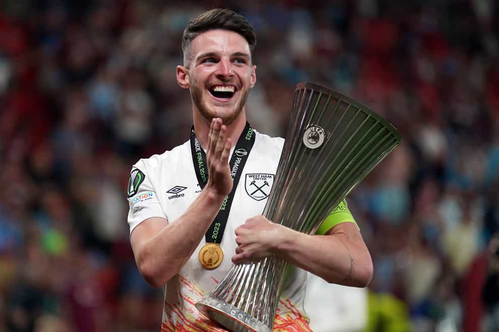 Declan Rice is closing in on a move to Arsenal (Joe Giddens/PA)