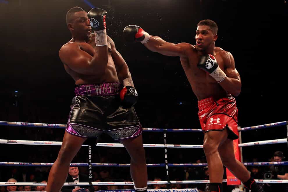 Anthony Joshua (right) and Dillian Whyte fought for the British heavyweight title in 2015 (Nick Potts/PA)