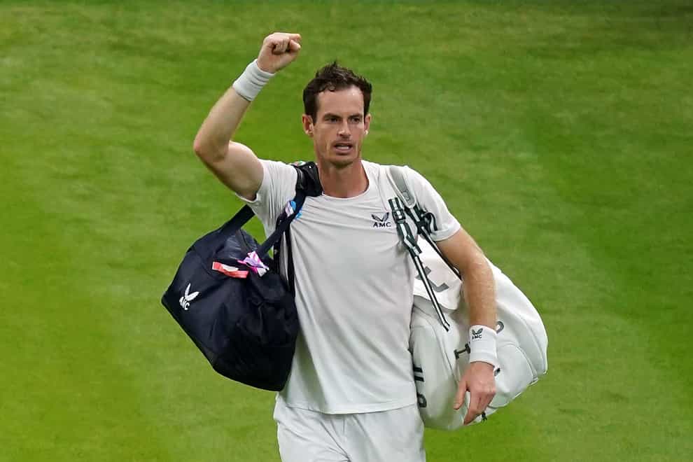 Andy Murray walks off court with his fist in the air (John Walton/PA)