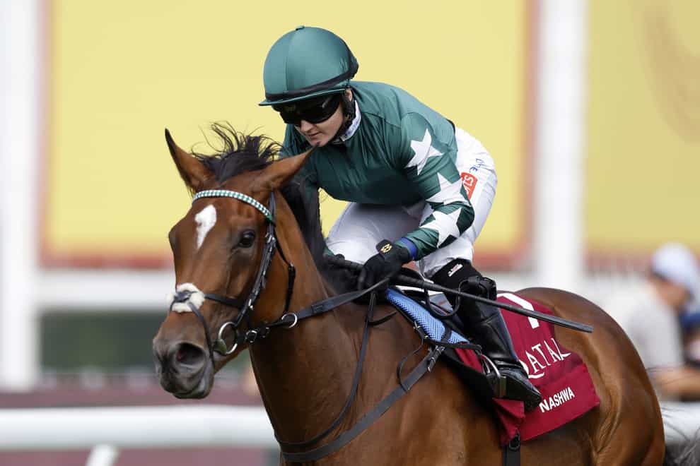 File photo dated 28-07-2022 of Nashwa ridden by jockey Hollie Doyle. Owner-breeder Imad Al Sagar is targeting the Prince of Wales’s Stakes at Royal Ascot and a possible Arc bid with Nashwa ahead of her reappearance at Saint-Cloud this weekend. Issue date: Wednesday May 24, 2023.
