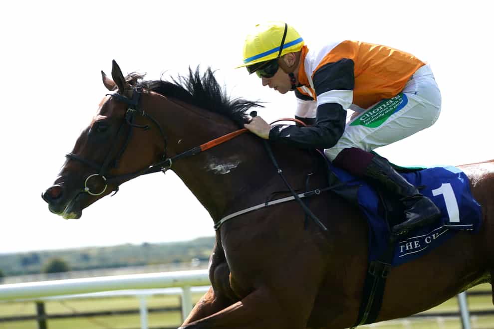 Aspen Grove ridden by jockey Mark Enright wins the Newtownanner Stud Irish European Breeders Fund Stakes at Curragh Racecourse in County Kildare, Ireland (Brian Lawless/PA)