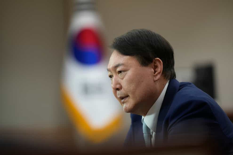 South Korean President Yoon Suk Yeol will attend the annual Nato summit (Lee Jin-man/AP, File)