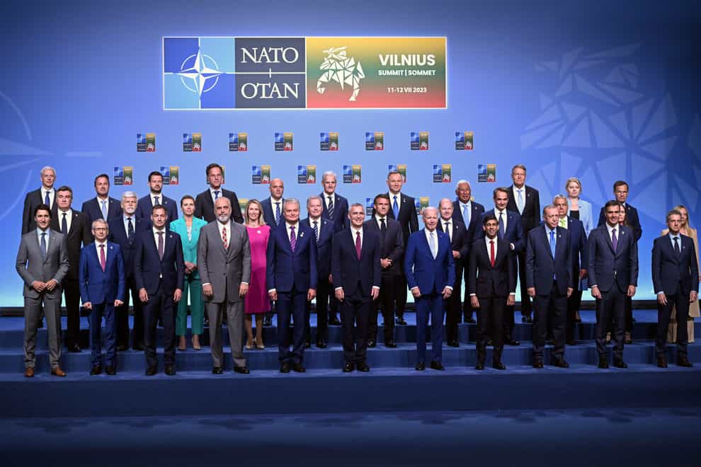 Nato leaders are meeting in Lithuania (Andrew Carallero-Reynolds/AP)
