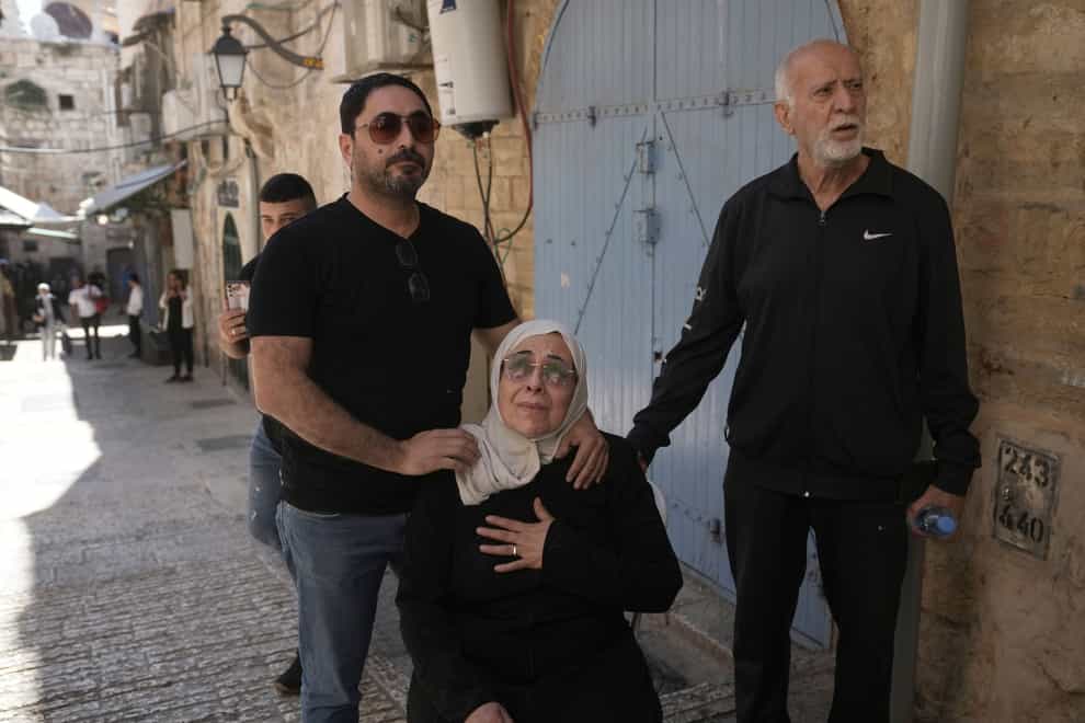 Nora Ghaith-Sub Laban and her family were evicted from their home (Mahmoud Illean/AP)