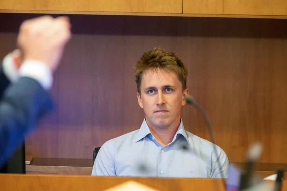 Pilot Brian Depauw giving evidence at Auckland District Court in the trial of three tourism companies and three directors (Nick Monro/Pool Photo via AP)