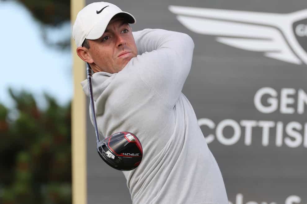 Rory McIlroy lies three shots off the lead after day one of the Genesis Scottish Open (Steve Welsh/PA)