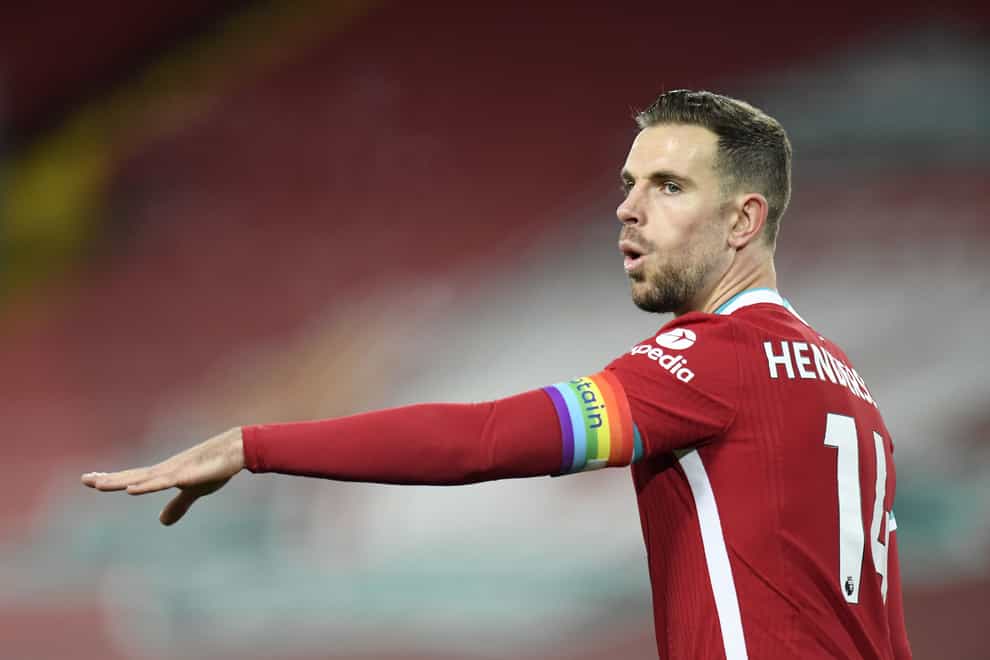 Liverpool LGBGT+ fans group Kop Outs are “appalled” captain Jordan Henderson is considering a lucrative move to Saudi Arabia (Peter Powell/PA)